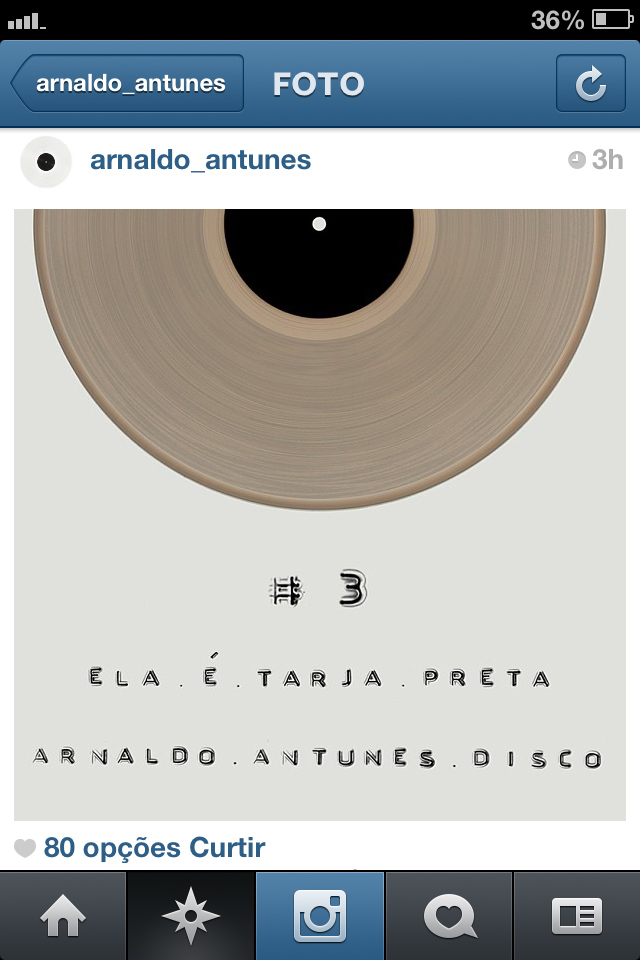 Arte de Anna Turra e MarciaXavier para o Disco de Arnaldo Antunes - fotografia do vinil: Fernando Laszlo